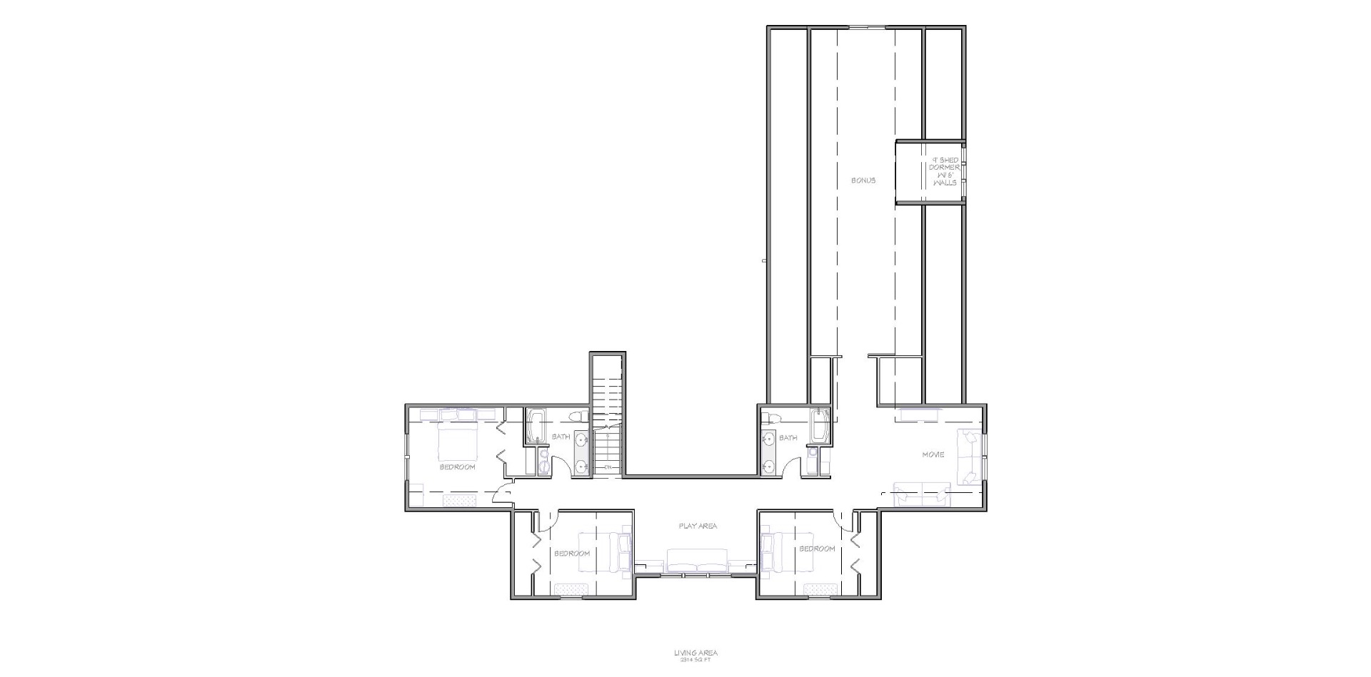 The Shelly — Floorplan — Upstairs