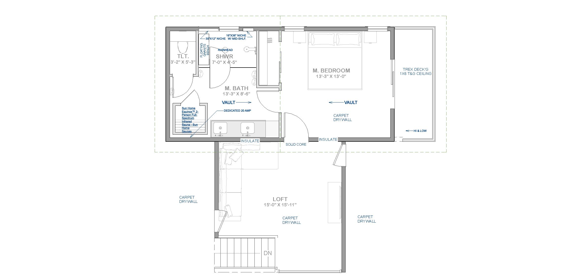 The Plumlee — Floorplan — Upstairs