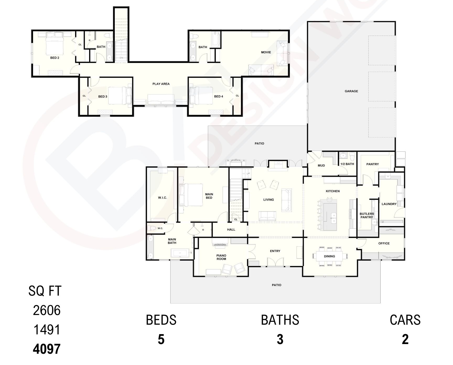 Custom home floor plan design